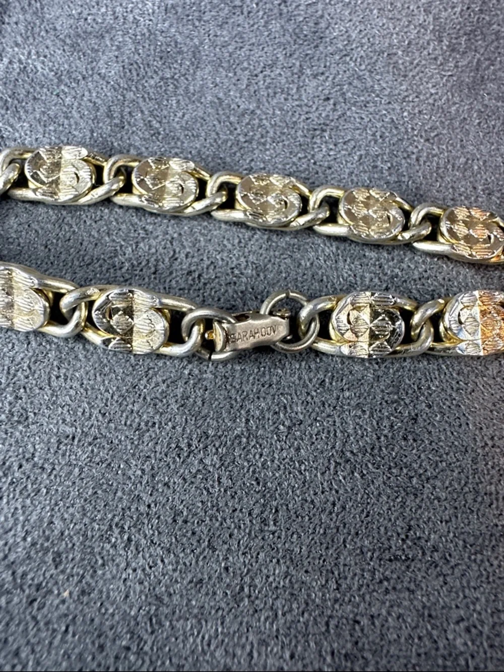 Silver Tone Sarah Cov Women's Chain Bracelet - Elegant Linked Design